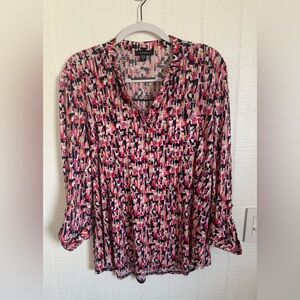 Cocomo Multicolor Abstract Print Women’s Blouse Size XL